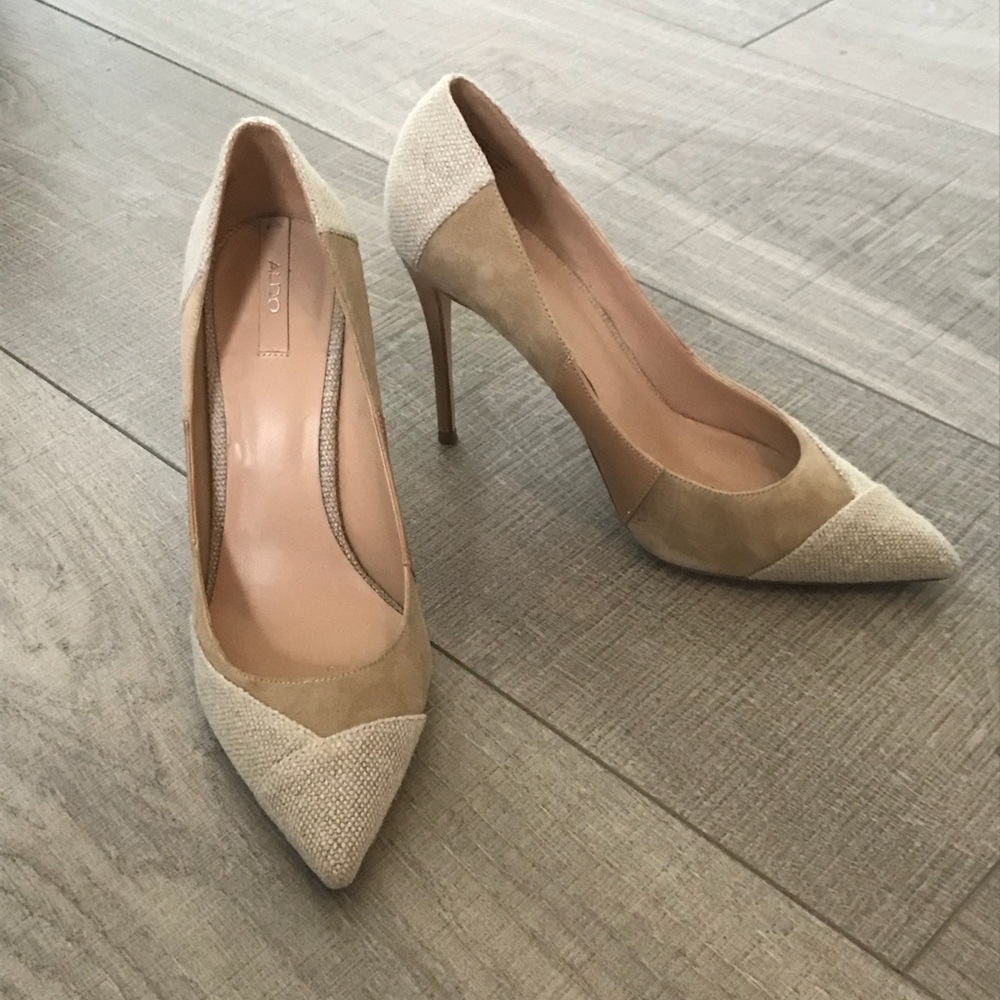 Cream & Tan Aldo High Heels